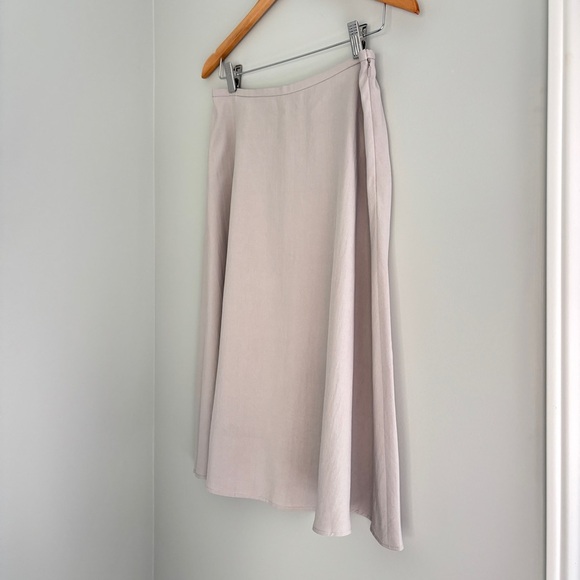 Moda International Size‎ 8 Vintage Skirt A-Line 100% Silk Y2K Midi Business Chic - Picture 2 of 11